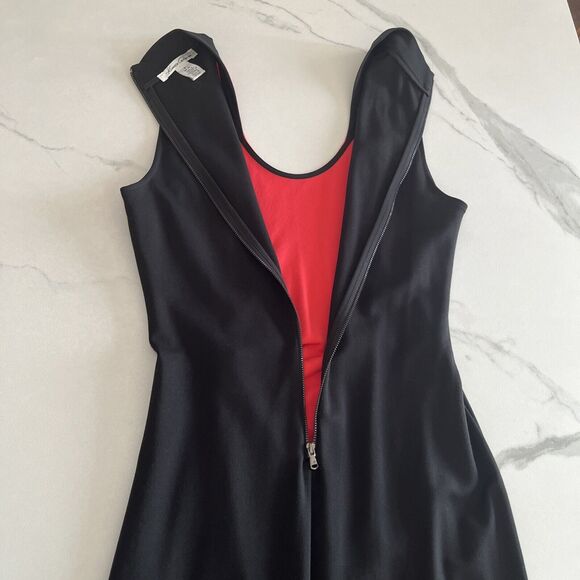 Kenneth Cole Womens Color Block Sleeveless Sheath Dress Coral & Black Size 8 EUC - Picture 9 of 10